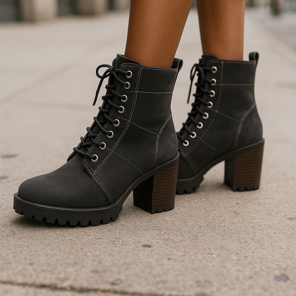 Dolce Vita | Dolce Vita Nigel Charcoal Grey Suede Lace-Up Boots NWOB size 9
